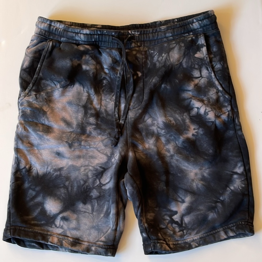Independent Trading Company, Men's Black Fleece Tie-Dye Athletic Shorts Sz M - Picture 2 of 14